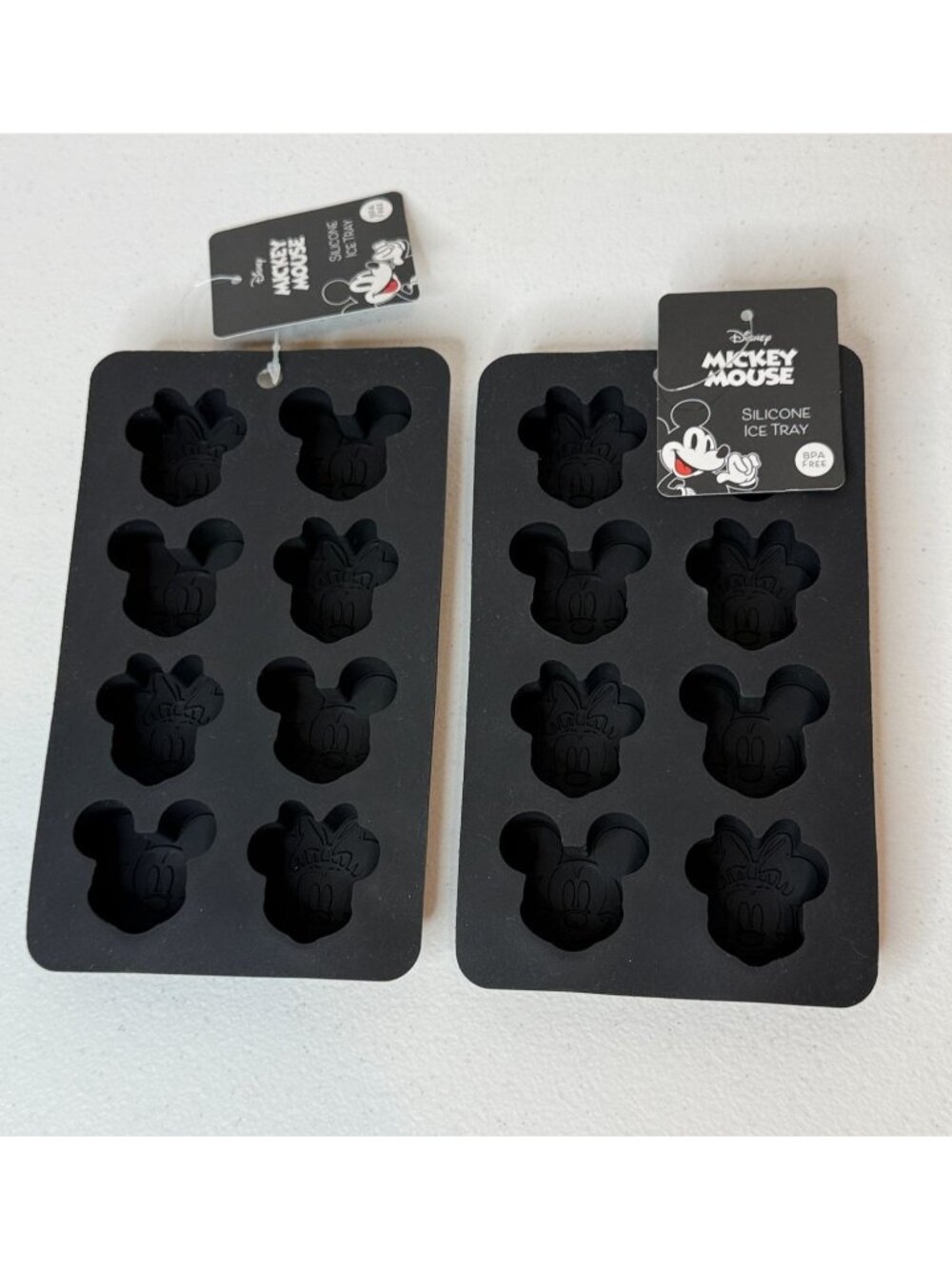 Disney Mickey Minnie Mouse Silicone Ice Trays 2 Pack Black